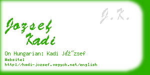 jozsef kadi business card